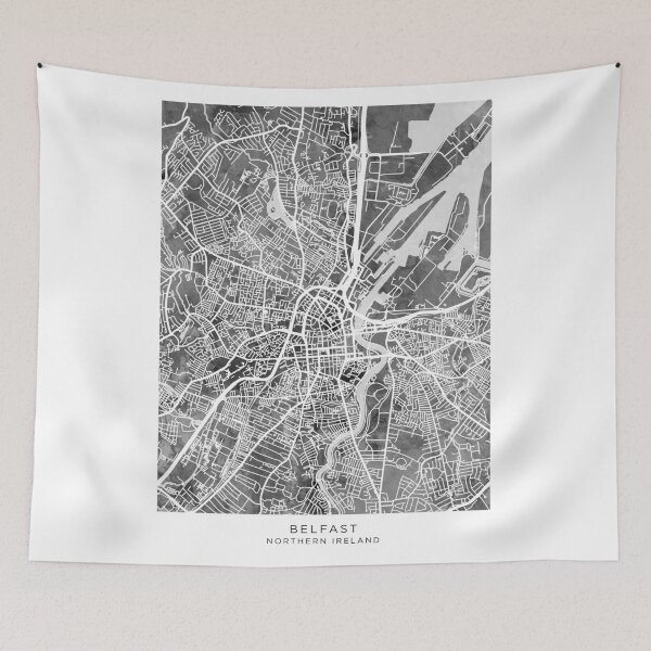 Item preview, Belfast Northern Ireland City Map designed and sold by ArtPrints.