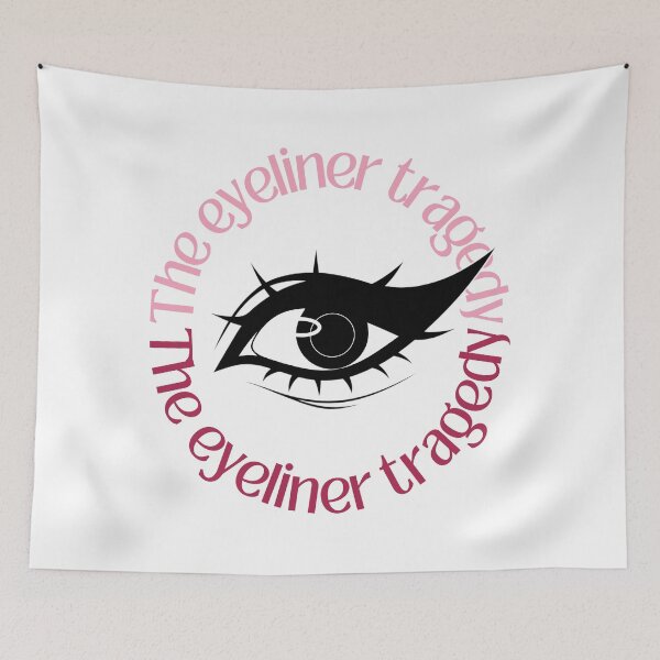 Item preview, The Eyeliner Tragedy | Eyeliner Memes Bold Wing (Pink) designed and sold by ObsidianDaz.