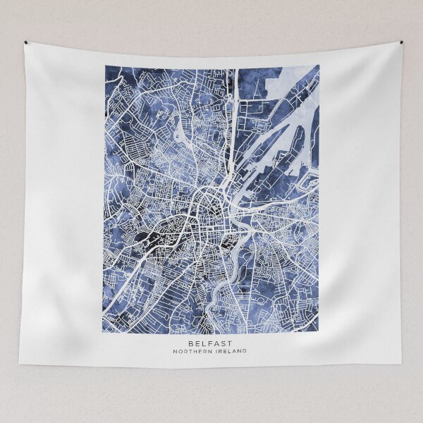 Item preview, Belfast Northern Ireland City Map designed and sold by ArtPrints.