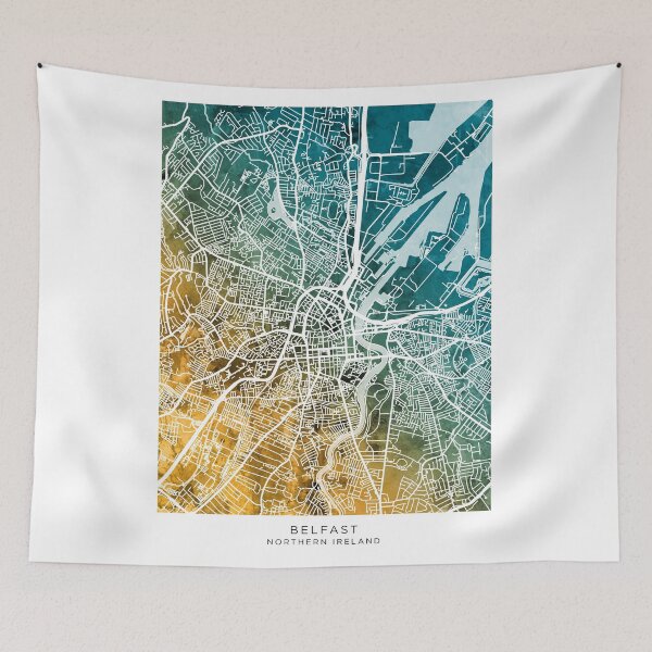 Item preview, Belfast Northern Ireland City Map designed and sold by ArtPrints.