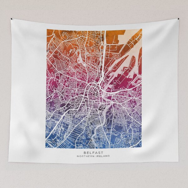 Item preview, Belfast Northern Ireland City Map designed and sold by ArtPrints.
