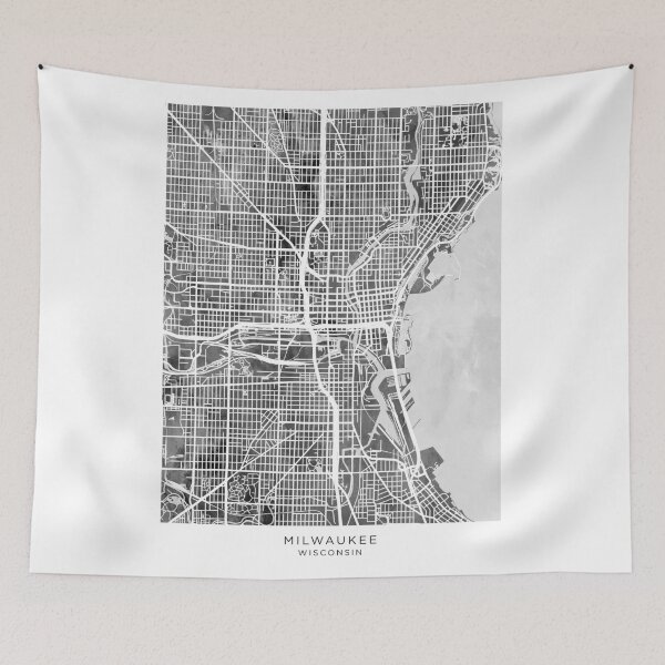 Item preview, Milwaukee Wisconsin City Map designed and sold by ArtPrints.