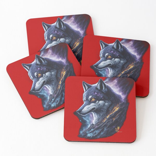 Item preview, Great Lightning Wolf (Red) designed and sold by AmaziaCo.