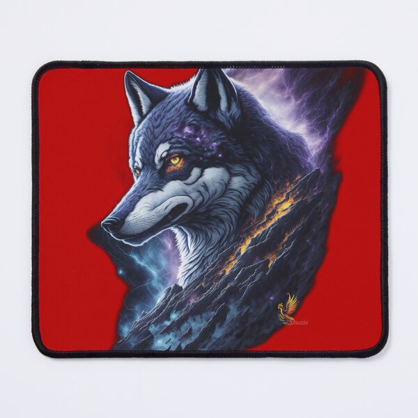 Item preview, Great Lightning Wolf (Red) designed and sold by AmaziaCo.