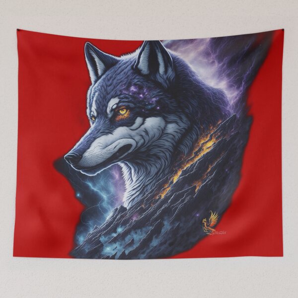 Item preview, Great Lightning Wolf (Red) designed and sold by AmaziaCo.