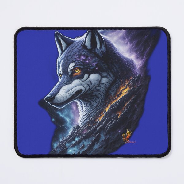 Item preview, Great Lightning Wolf (Blue) designed and sold by AmaziaCo.