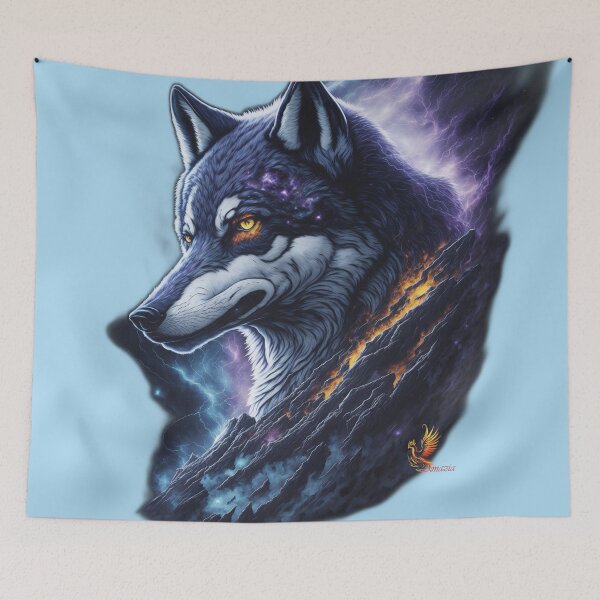 Item preview, Great Lightning Wolf (Light Blue) designed and sold by AmaziaCo.