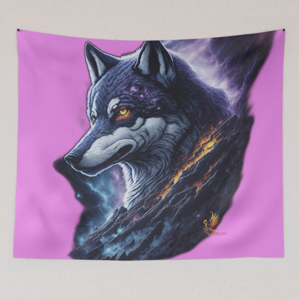 Item preview, Great Lightning Wolf (Pink) designed and sold by AmaziaCo.