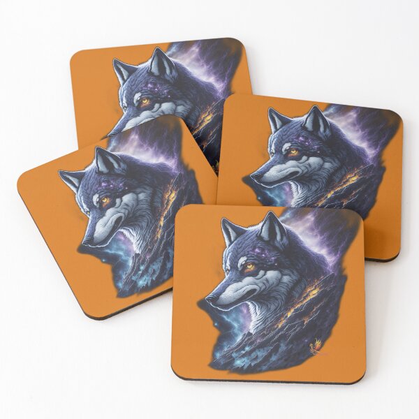 Item preview, Great Lightning Wolf (Orange) designed and sold by AmaziaCo.