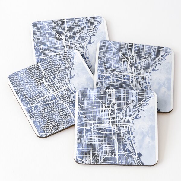 Item preview, Milwaukee Wisconsin City Map designed and sold by ArtPrints.