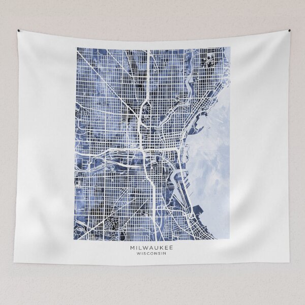 Item preview, Milwaukee Wisconsin City Map designed and sold by ArtPrints.