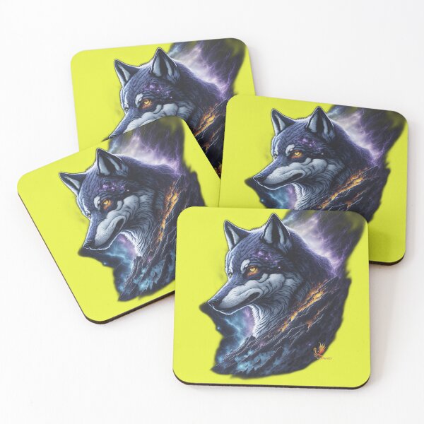 Item preview, Great Lightning Wolf (Yellow) designed and sold by AmaziaCo.