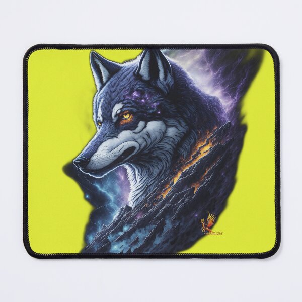 Item preview, Great Lightning Wolf (Yellow) designed and sold by AmaziaCo.