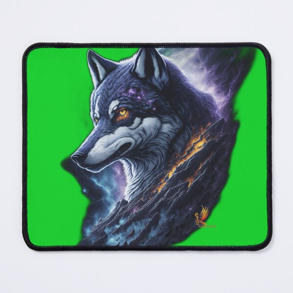 Item preview, Great Lightning Wolf (Green) designed and sold by AmaziaCo.