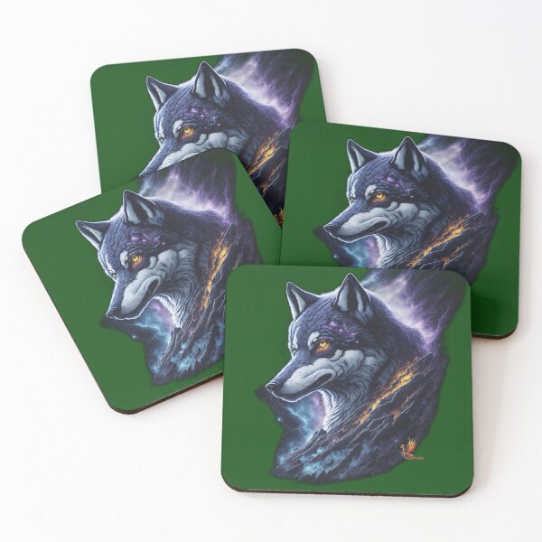 Item preview, Great Lightning Wolf (Dark Green) designed and sold by AmaziaCo.