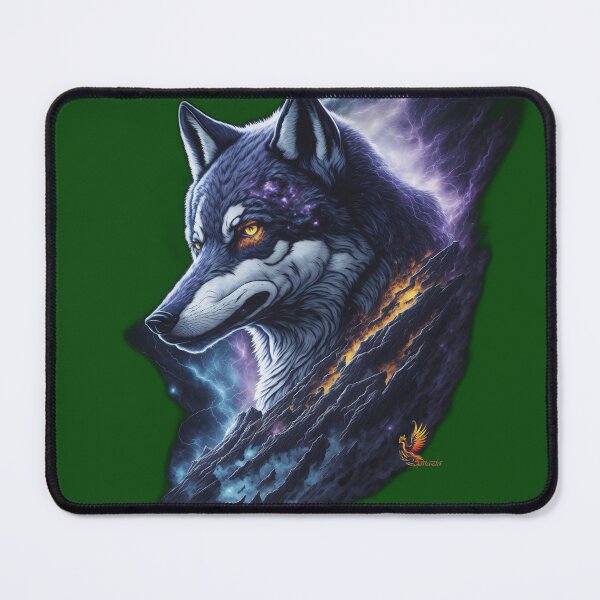 Item preview, Great Lightning Wolf (Dark Green) designed and sold by AmaziaCo.