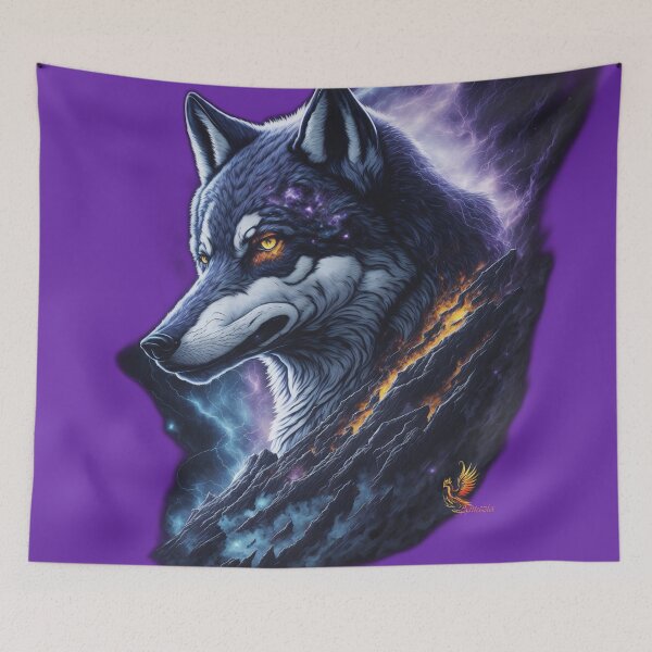 Item preview, Great Lightning Wolf (Purple) designed and sold by AmaziaCo.