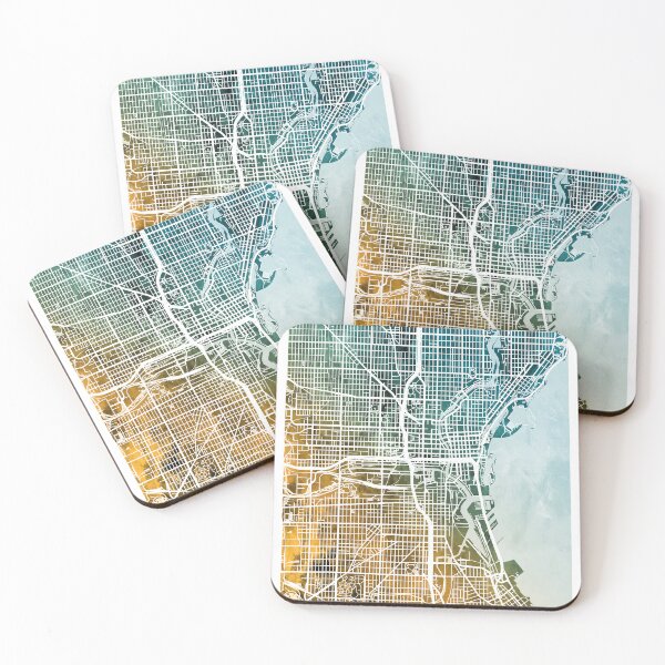 Item preview, Milwaukee Wisconsin City Map designed and sold by ArtPrints.