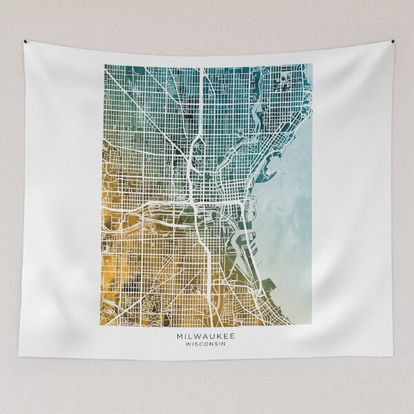 Item preview, Milwaukee Wisconsin City Map designed and sold by ArtPrints.