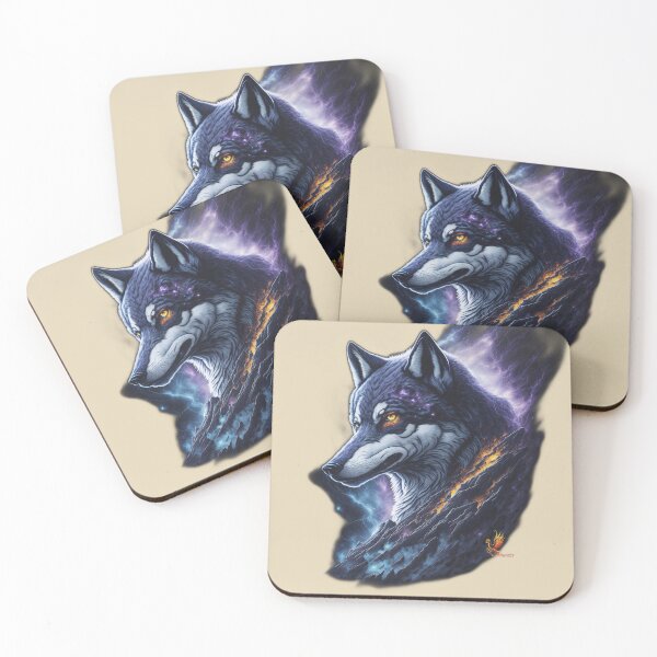 Item preview, Great Lightning Wolf (Beige) designed and sold by AmaziaCo.