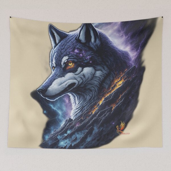 Item preview, Great Lightning Wolf (Beige) designed and sold by AmaziaCo.