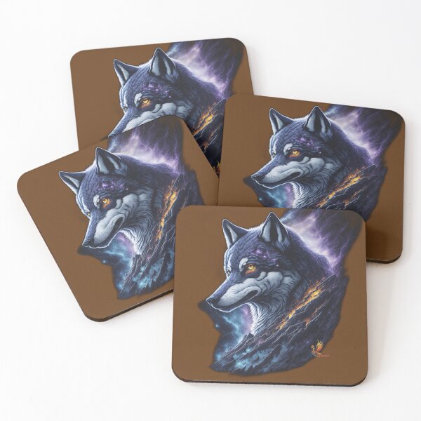 Item preview, Great Lightning Wolf (Brown) designed and sold by AmaziaCo.