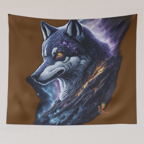 Item preview, Great Lightning Wolf (Brown) designed and sold by AmaziaCo.