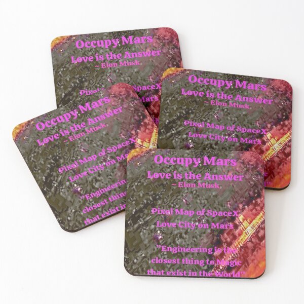Item preview, Pixel Map of SpaceX Love City on Mars designed and sold by SoulArtSara.