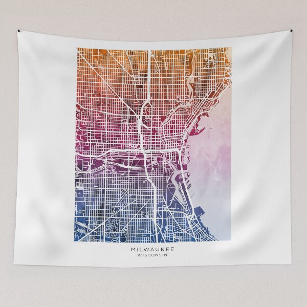 Item preview, Milwaukee Wisconsin City Map designed and sold by ArtPrints.