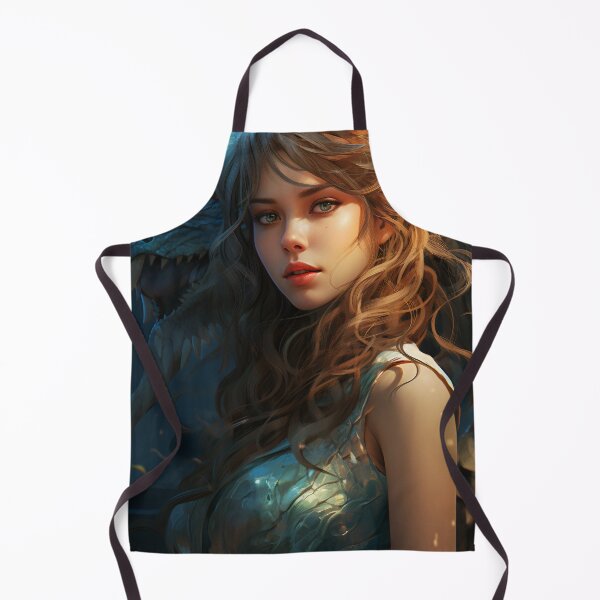 Item preview, The Enchanting Embrace: A Beautiful Woman and Her Blue Dragon designed and sold by oanaunciuleanu.