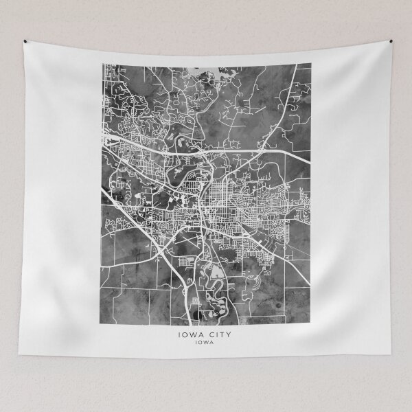 Item preview, Iowa City Map designed and sold by ArtPrints.