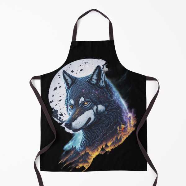 Item preview, Elemental Moon Wolf (Black) designed and sold by AmaziaCo.