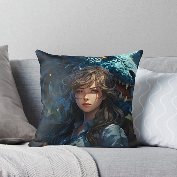 Item preview, The Enchanting Embrace: A Beautiful Woman and Her Blue Dragon designed and sold by oanaunciuleanu.