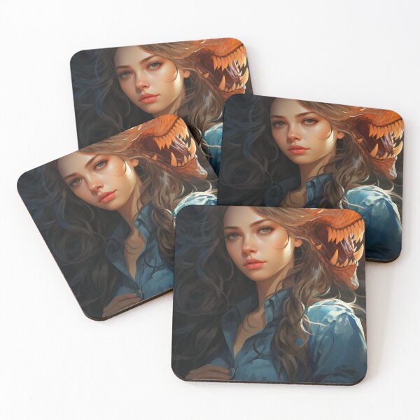Item preview, The Enchanting Embrace: A Beautiful Woman and Her Blue Dragon designed and sold by oanaunciuleanu.