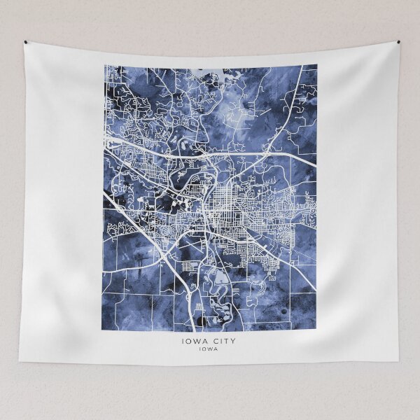 Item preview, Iowa City Map designed and sold by ArtPrints.