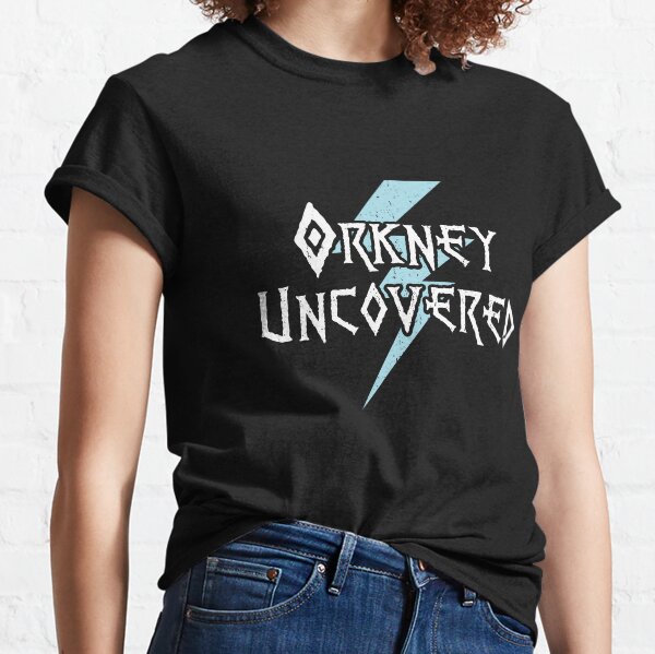 Orkney Uncovered - lightning bolt design - travel tourism history Classic T-Shirt