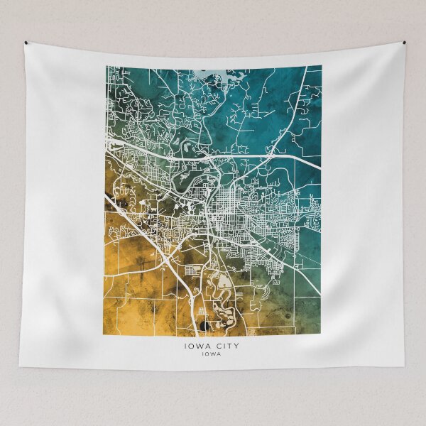 Item preview, Iowa City Map designed and sold by ArtPrints.