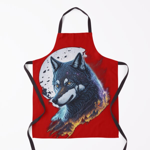 Item preview, Elemental Moon Wolf (Red) designed and sold by AmaziaCo.