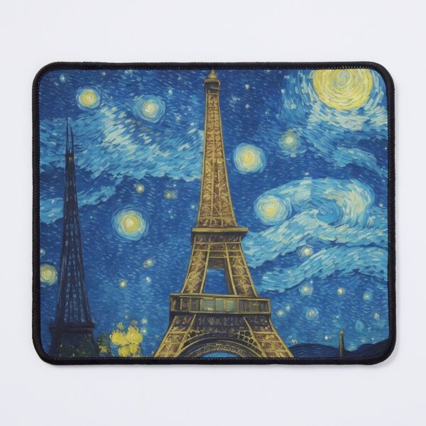 Item preview, Starry Night in Paris Post Impressionism Van gogh Inspired Art designed and sold by Vangoholic.