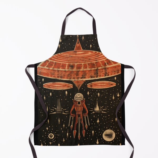 Item preview, Alien Flying Saucer and Alien Astronaut Mural designed and sold by Je-we.