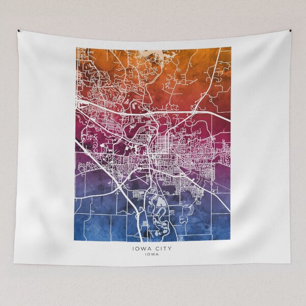 Item preview, Iowa City Map designed and sold by ArtPrints.