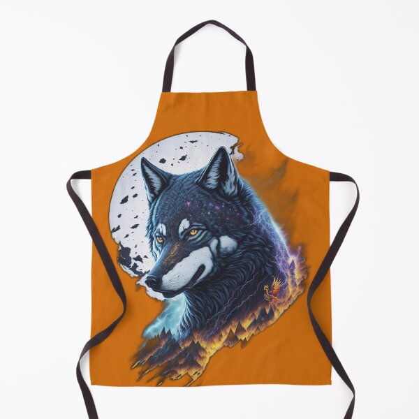 Item preview, Elemental Moon Wolf (Orange) designed and sold by AmaziaCo.