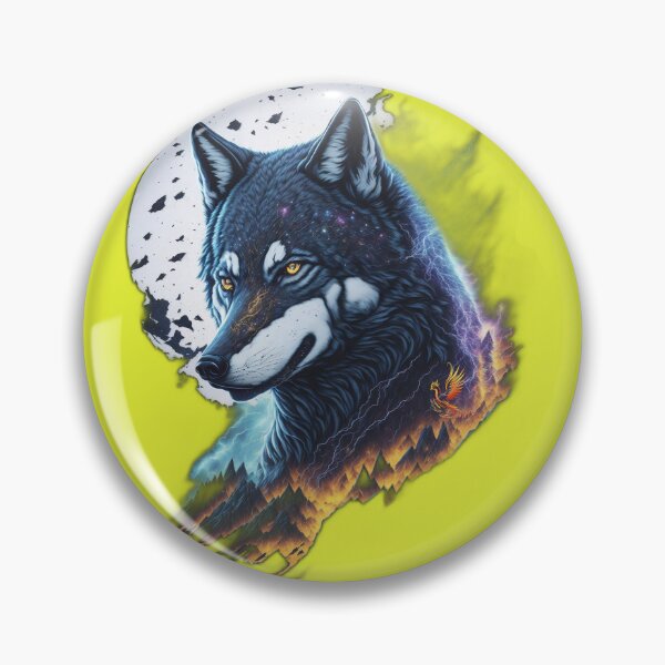 Item preview, Elemental Moon Wolf (Yellow) designed and sold by AmaziaCo.