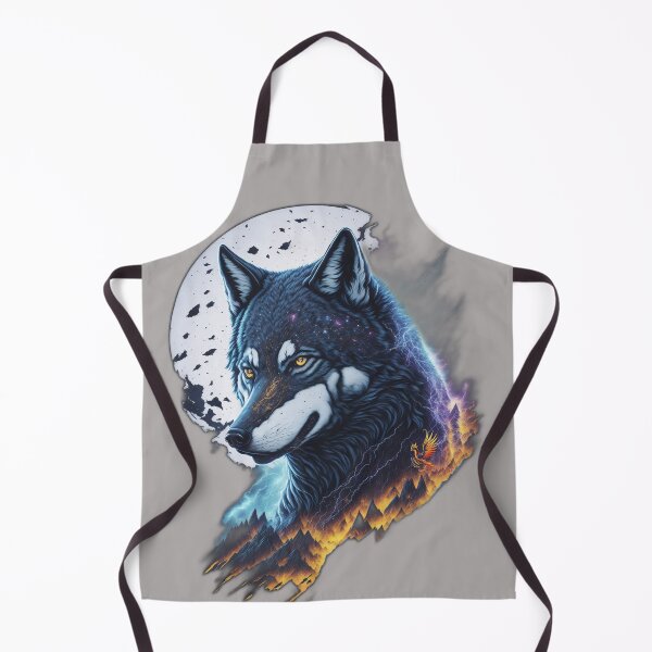 Item preview, Elemental Moon Wolf (Grey) designed and sold by AmaziaCo.