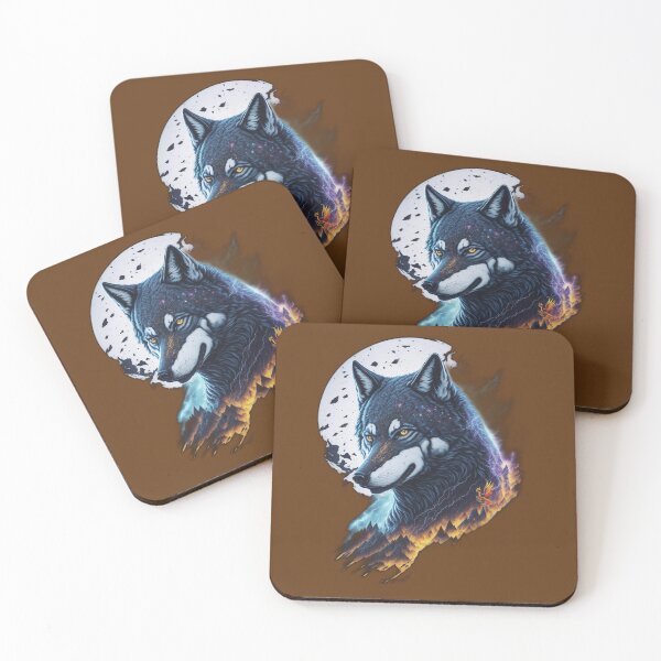 Item preview, Elemental Moon Wolf (Brown) designed and sold by AmaziaCo.