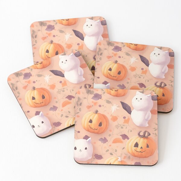 Item preview, Halloween Pumpkin and White Monster : Cute Cartoon Pattern Set designed and sold by thaifairs.