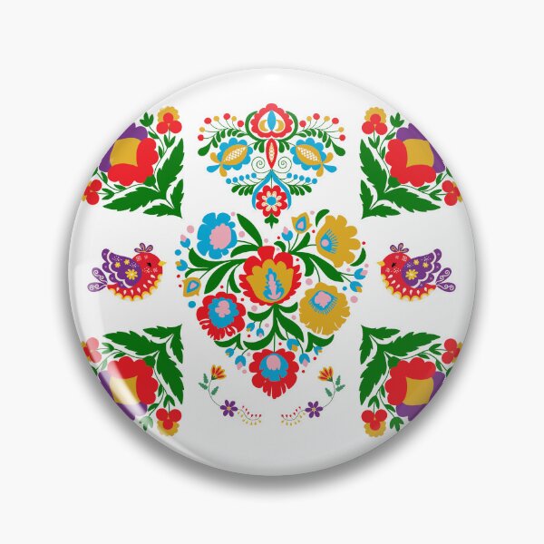 Item preview, Kalocsai folk art colorful flowers pattern designed and sold by Kormix.