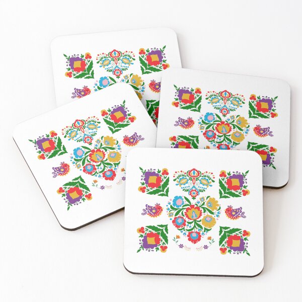 Item preview, Kalocsai folk art colorful flowers pattern designed and sold by Kormix.