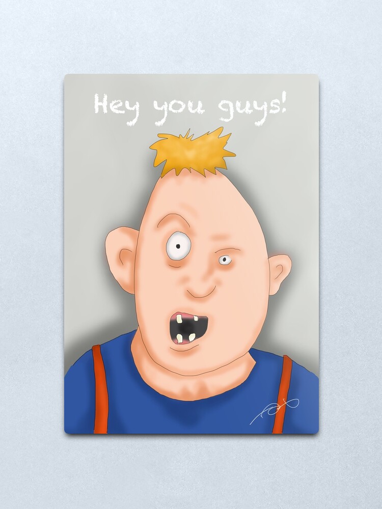 Hey You Guys Sloth The Goonies Metal Print By Tdcartoonart Redbubble