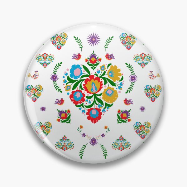 Item preview, Kalocsai folk art colorful full flowers pattern designed and sold by Kormix.